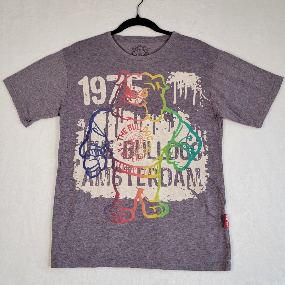 The Bulldog 1975 Amsterdam T-Shirt in Gray/Multi, Size S